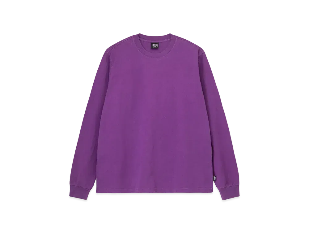 Stussy Pigment Dyed LS Crew "Purple"