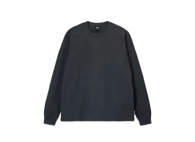 Stussy Pigment Dyed LS Crew "Black"