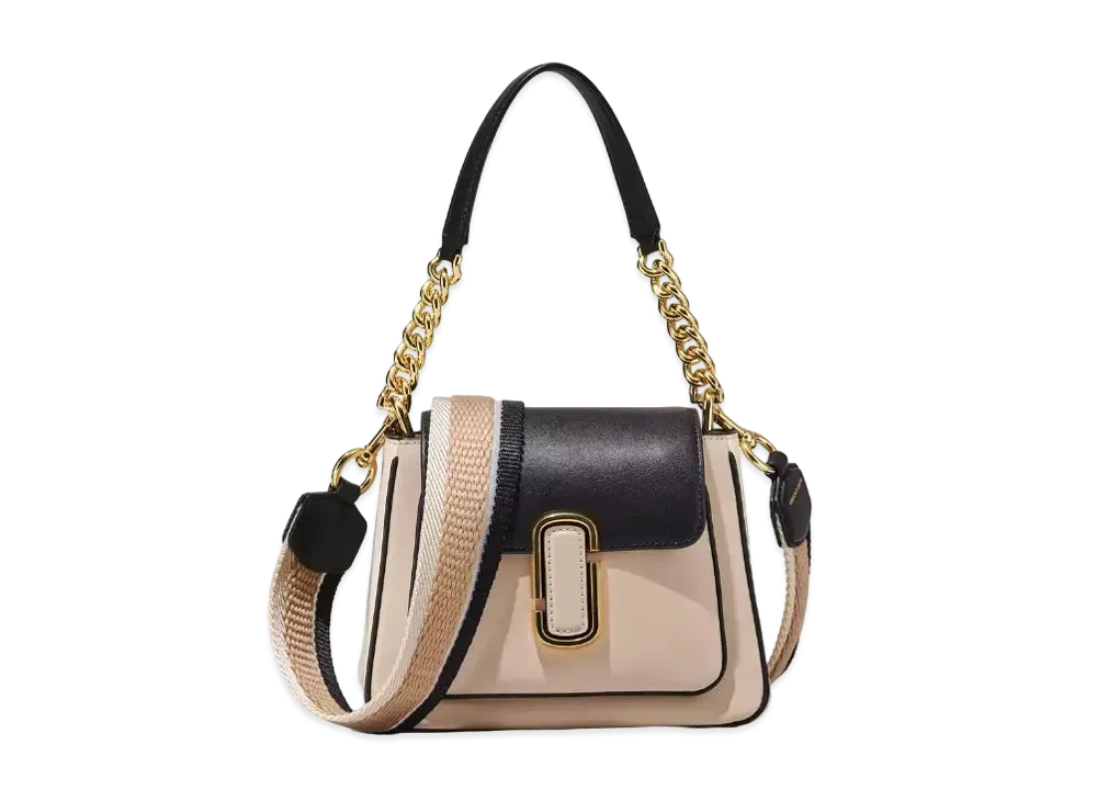 Marc Jacobs The Color Block J Mark Chain Satchel Mini "Greige Multi"