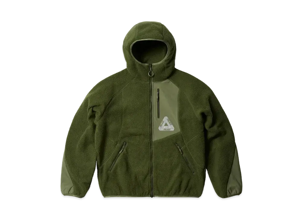 PALACE Therma Hooded Fleece Jacket "Olive"