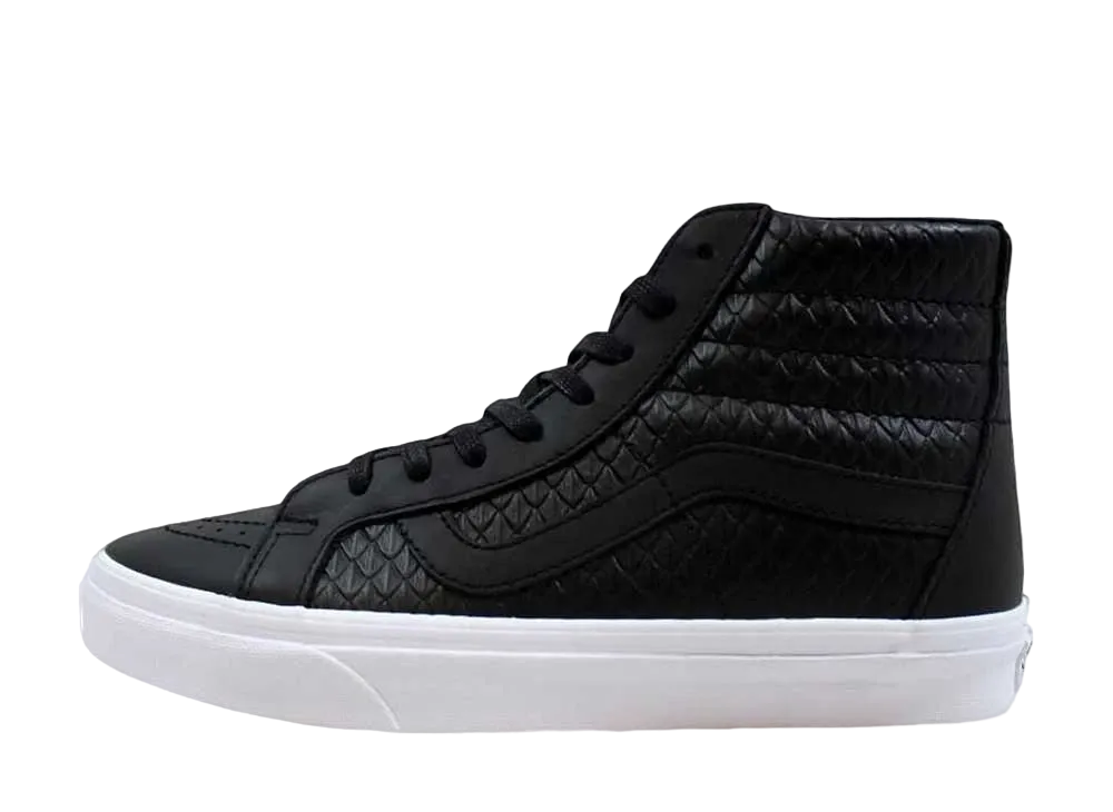 バンズ スケートハイ リイシュー DX アーマー レザー "ブラック"