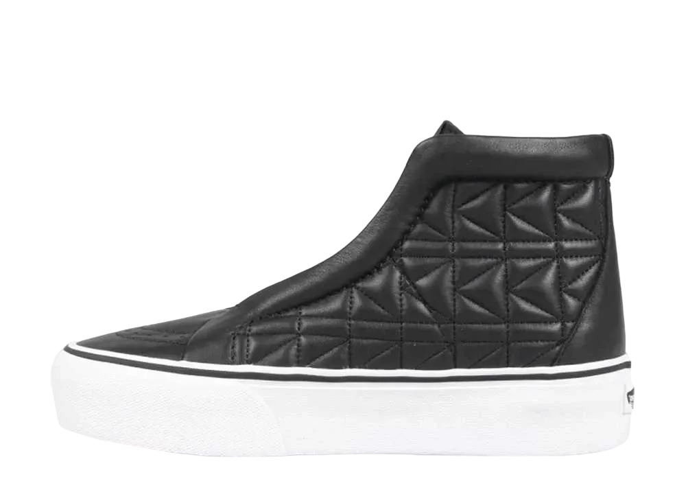 カール ラガーフェルド × バンズ スケートハイ レースレス プラットフォーム キルト "ブラック/トゥルー ホワイト"
