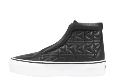 Karl Lagerfeld × Vans Sk8-Hi Laceless Platform Quilt "Black/True White"