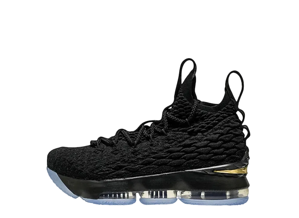 ナイキ GS レブロン15 "ブラック/メタリック ゴールド" (キッズ)