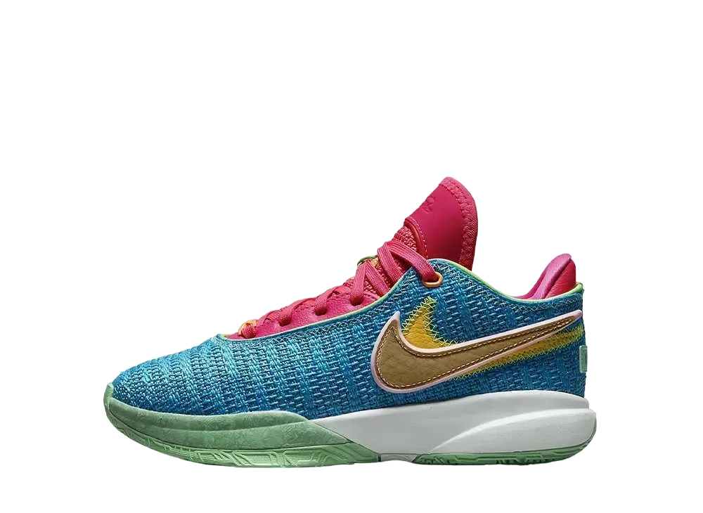 ナイキ GS レブロン20 フルーティ ペブルズ "レーザーブルー/ハイパーピンク"