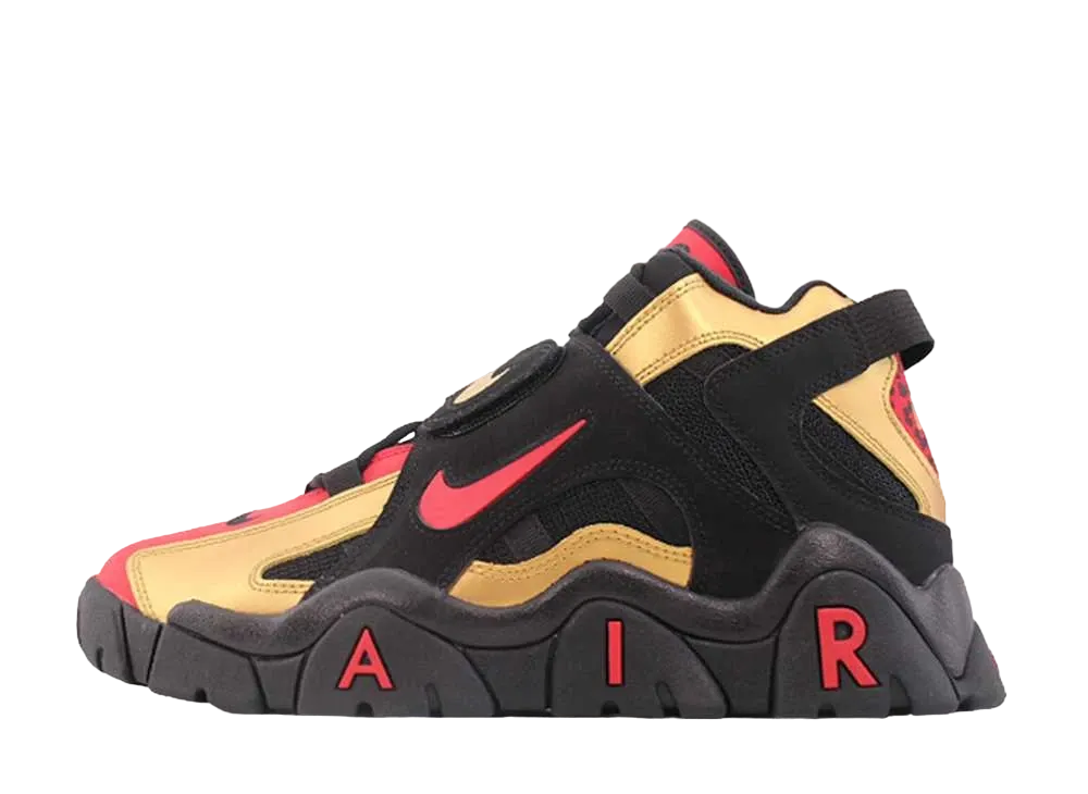 ナイキ エアバラージ ミッド "ブラック メタリック ゴールド"