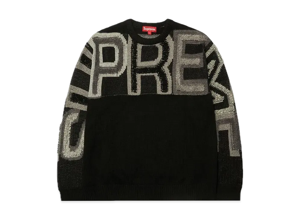 Supreme Chenille Logo Sweater "Black"