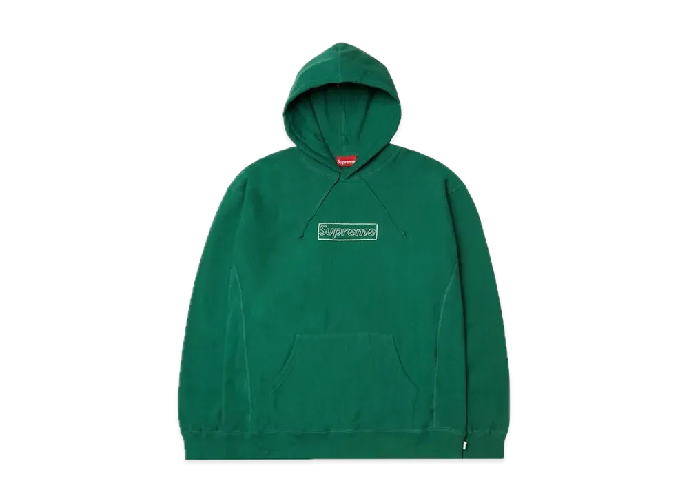 Supreme KAWS Chalk Logo Hooded Sweatshirt "Green"(2021)