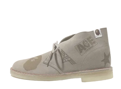 A Bathing Ape × Clarks Desert Boots "Ivory"