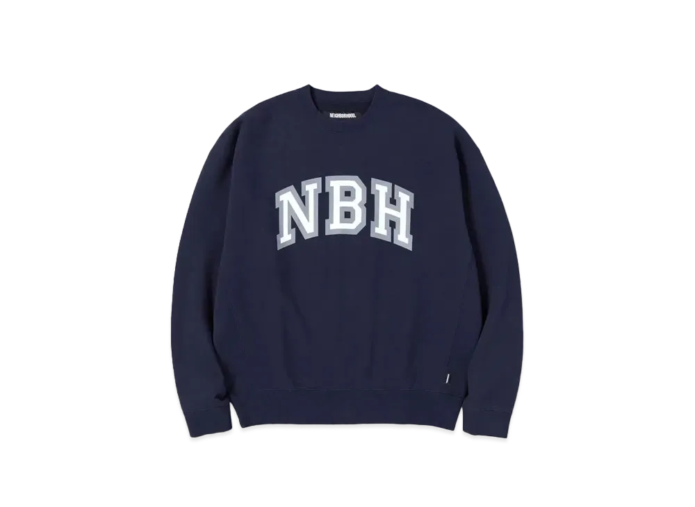 ネイバーフッド カレッジ-S クルーネック LS . CO "ネイビー"