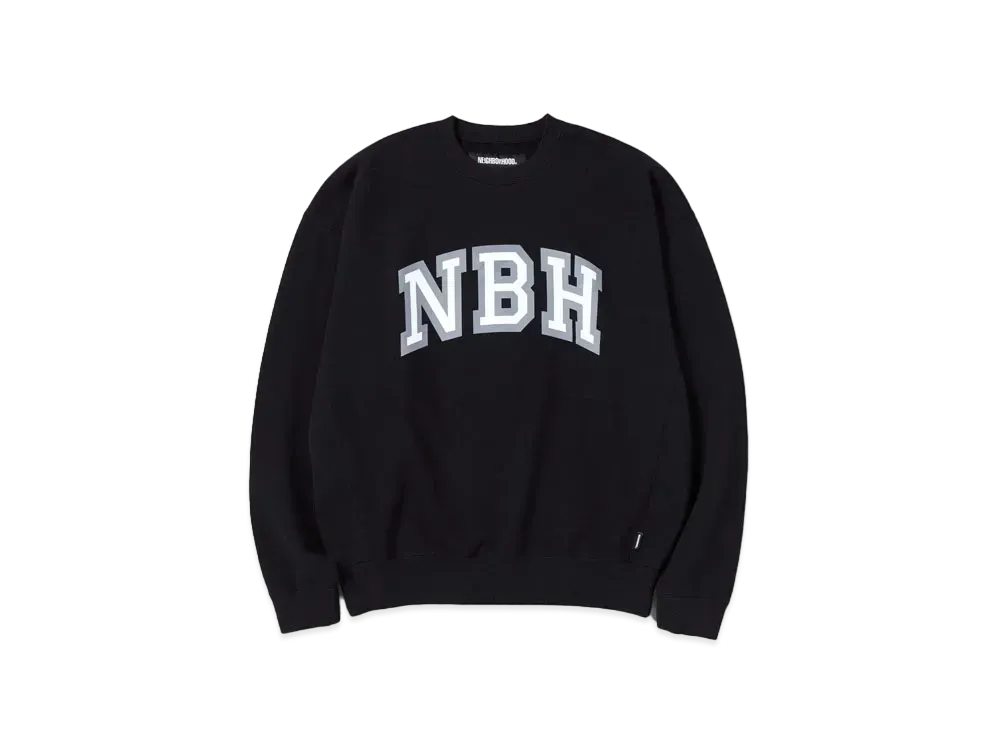 NEIGHBORHOOD College-S Crewneck LS . CO "Black"