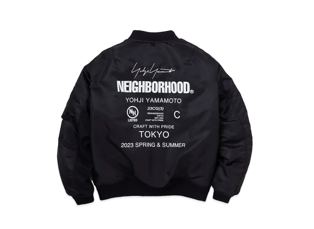NEIGHBORHOOD x Yohji Yamamoto POUR HOMME YN . MA-1 Jacket . NY "Black"