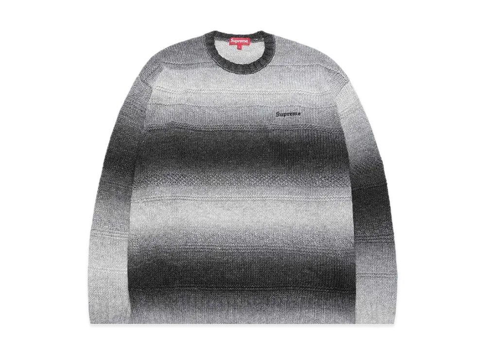 Supreme Gradient Stripe Sweater "Black"