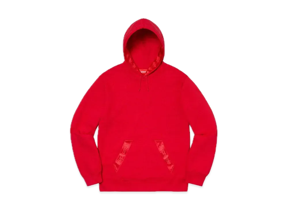 Supreme Tonal Webbing Hooded Sweatshirt "Red"
