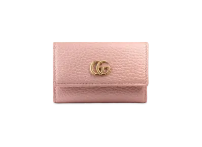 GUCCI GG Marmont Leather Key Case "Light Pink"