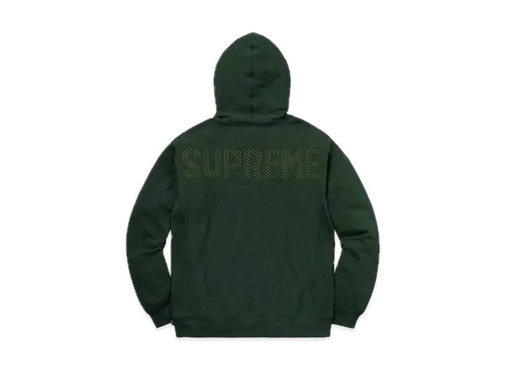 Supreme Studded Hooded Sweatshirt "Dark Green"