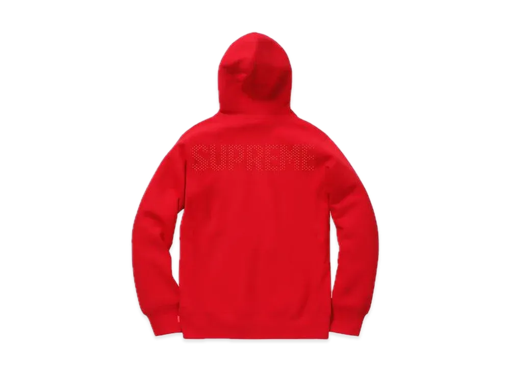 Supreme Studded Hooded Sweatshirt "Red"