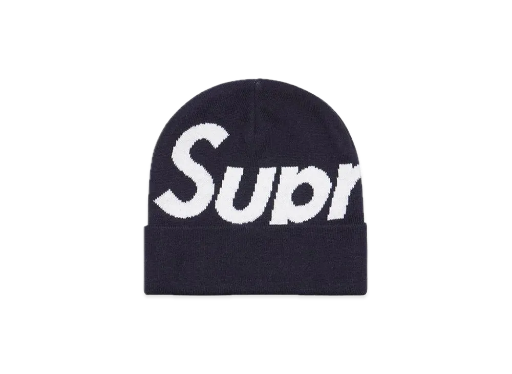 Supreme Big Logo Beanie "Navy"
