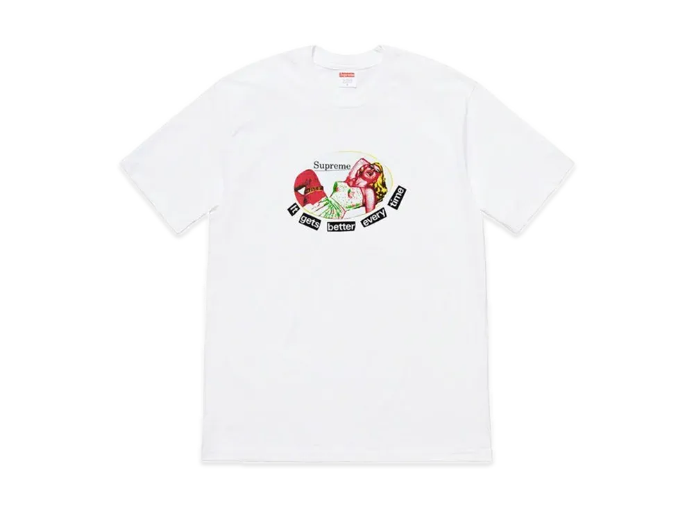 シュプリーム イット ゲッツ ベター エブリタイム Tシャツ "ホワイト"
