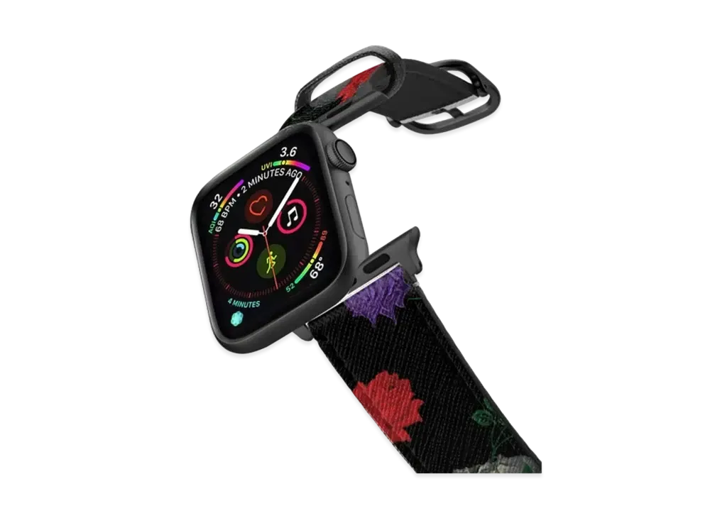 Yohji Yamamoto Wildside x CASETiFY Apple Watch Band (Saffiano Leather) "Black"