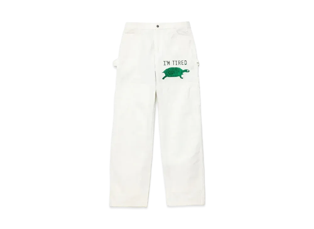 Cactus Plant Flea Market I'M Tired Painter Pant "White"