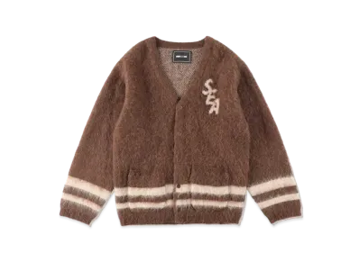 WIND AND SEA (S_E_A) Mohair Cardigan "Brown"