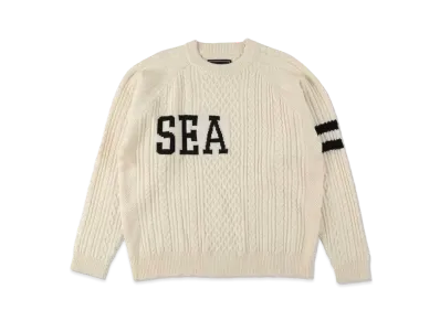 WIND AND SEA A Hoop Cable Pullover "White"