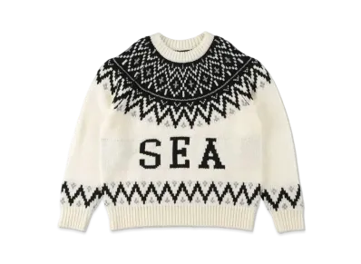 WIND AND SEA Noldic Sweater "White"