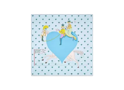 Hermes Tea Time Scarf 70 "Bleu Ciel/Bleu Azur"