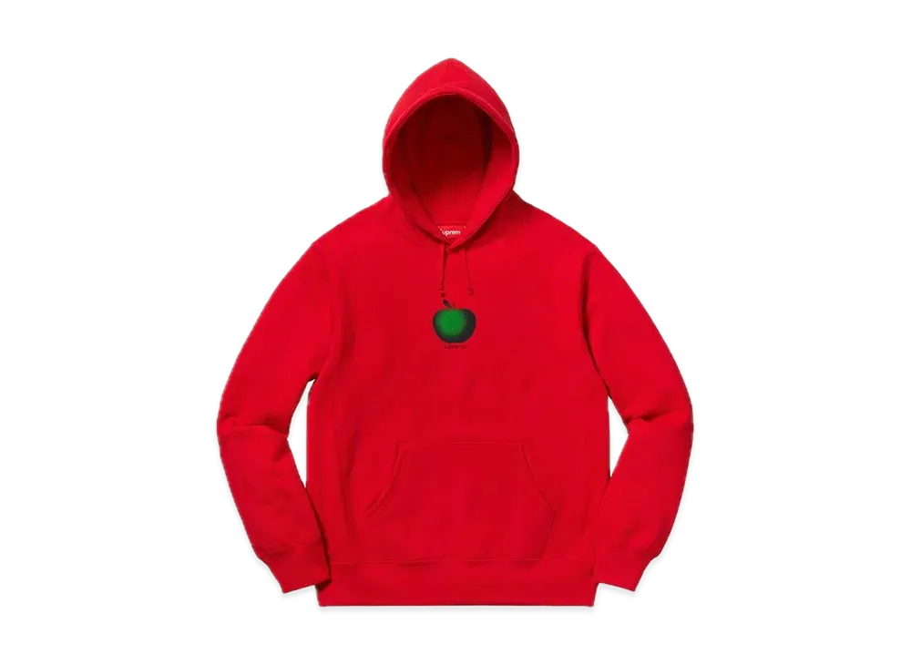 シュプリーム アップル フーデッド スウェットシャツ "レッド"