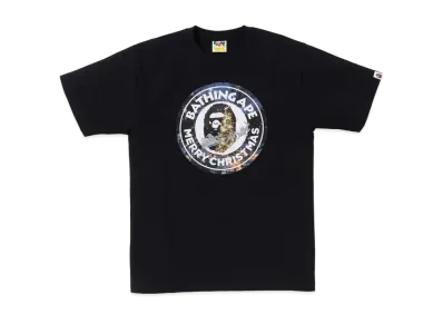 A BATHING APE Christmas Busy Works Tee "Black"