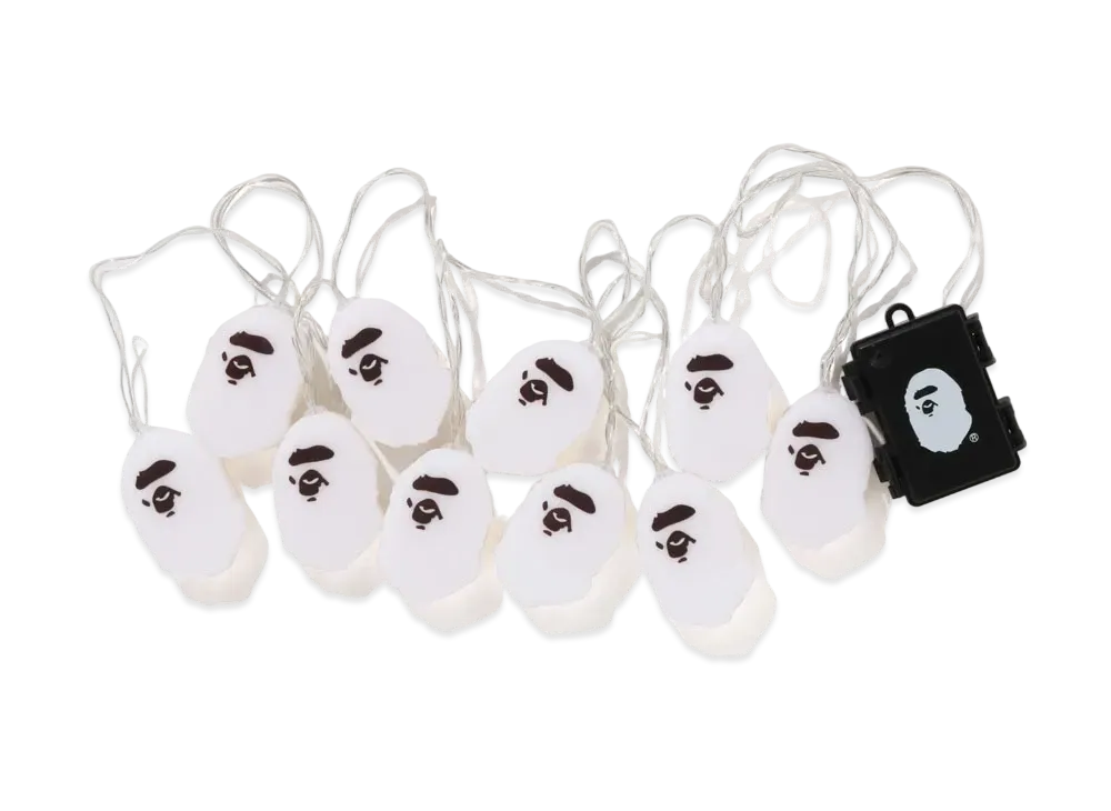 A BATHING APE Ape Head LED Garland Light "Clear"