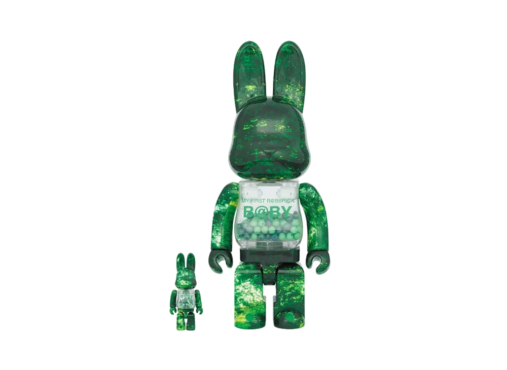 Bearbrick MY FIRST R@BBRICK B@BY 100% & 400% FOREST GREEN Ver.