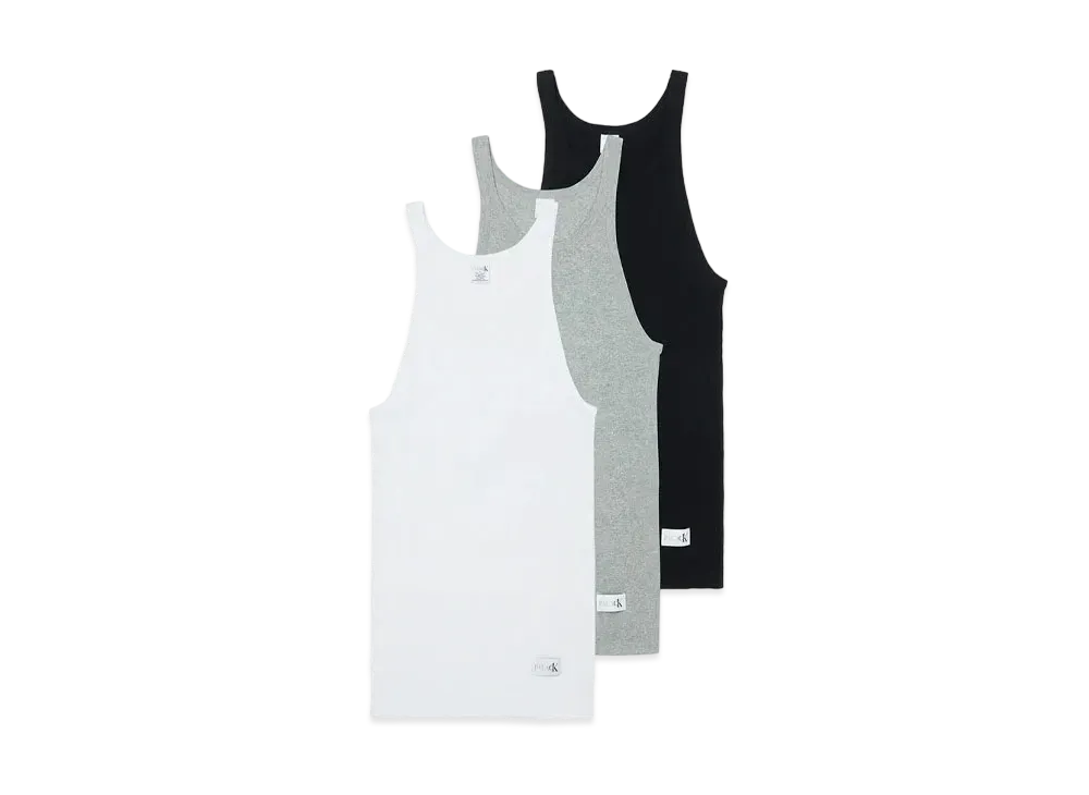 CK1 PALACE Tank Top 3Pk "Classic White / Light Grey Heather / Black"