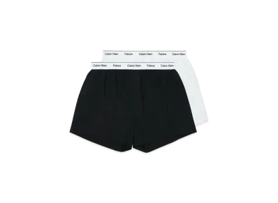 CK1 PALACE Woven Boxers 2Pk "Classic White / Black"