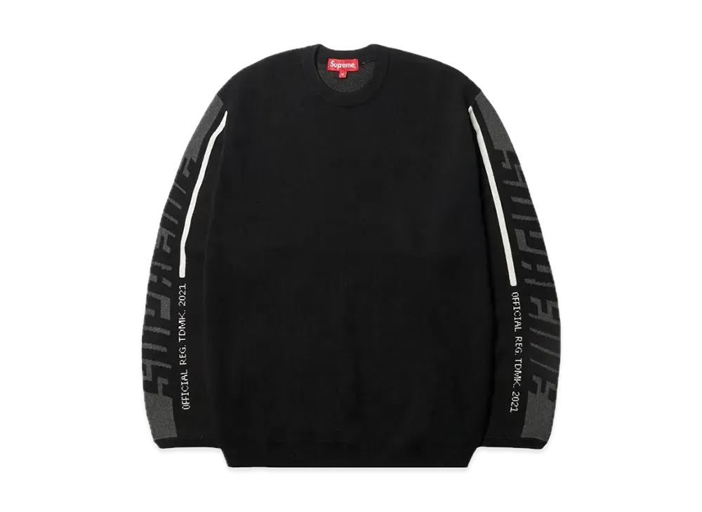 Supreme Sleeve Stripe Sweater "Black"