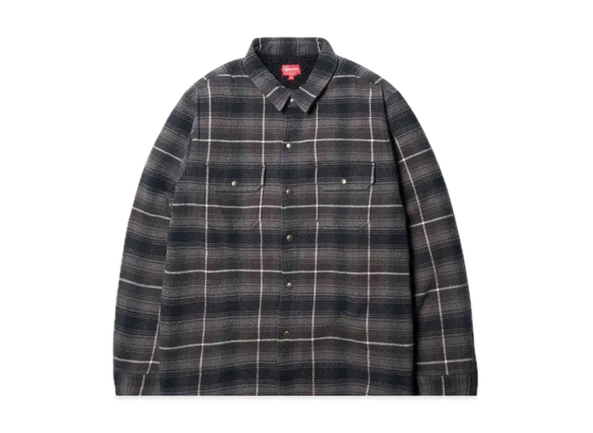 Supreme Shearling Lined Flannel Shirt Supreme Shearling Lined Flannel Shirt
