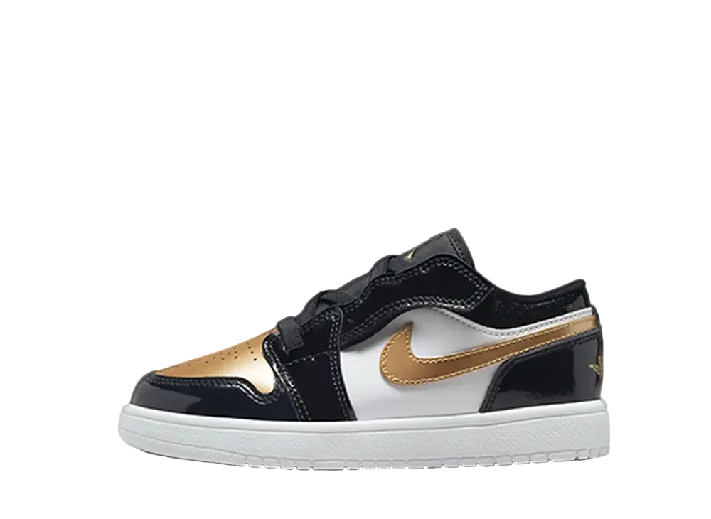 Nike GS Air Jordan 1 Low ALT SE BP "Black/White/Metallic Gold"