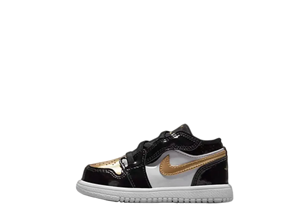 Nike TD Jordan 1 Low ALT SE BT "Black/White/Metallic Gold"