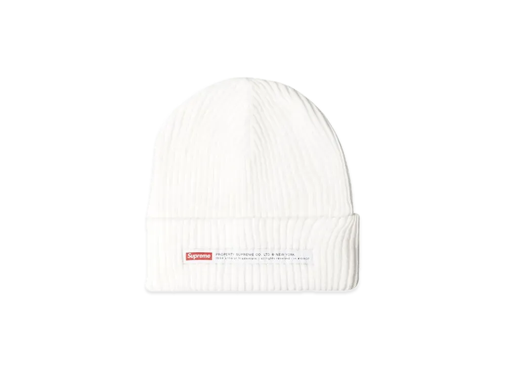 Supreme Property Label Beanie "White"