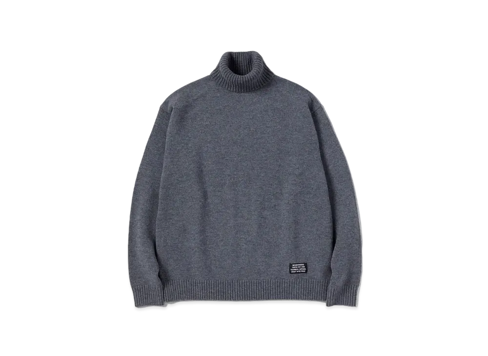 NEIGHBORHOOD Highneck Sweater . WO "Gray"