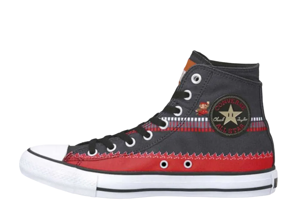 Super Mario Bros × Converse Canvas All Star SC HI "Black"