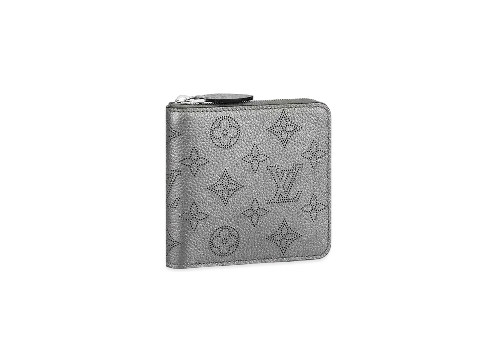 Louis Vuitton Zippy Compact Wallet Monogram Mahina "Metallic Gray"
