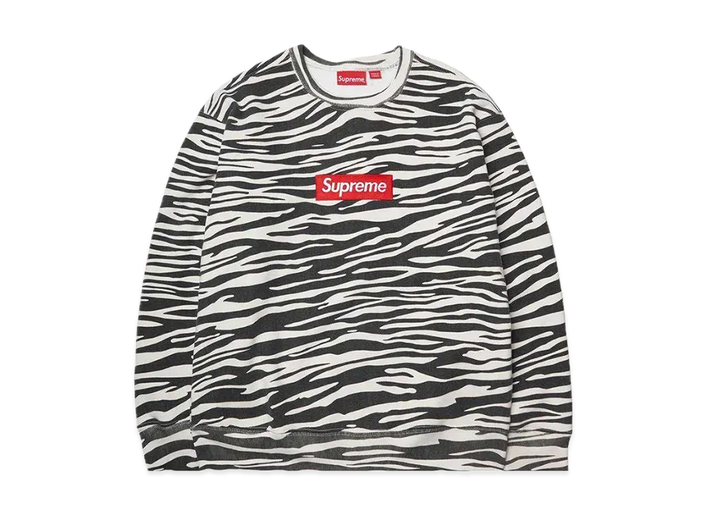 Supreme Box Logo Crewneck "Zebra" (22FW)