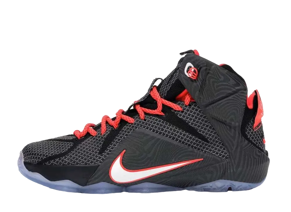 Nike LeBron 12 Court Vision "Black/White Bright Crimson"