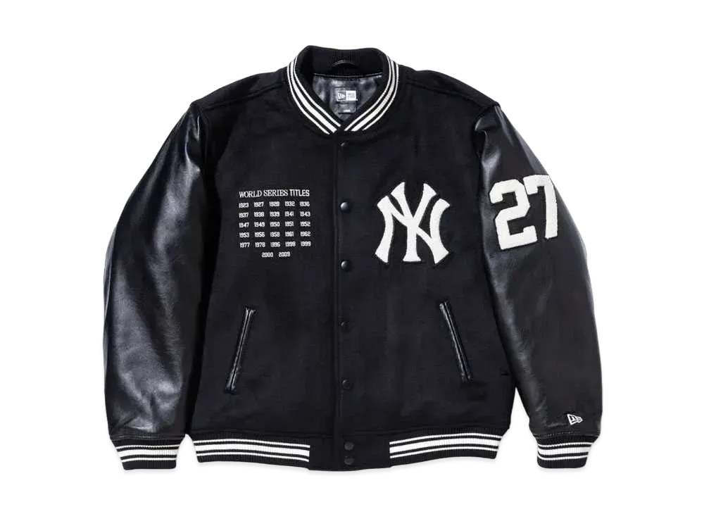 NEW ERA Melton Varsity Jacket New York Yankees "Black"