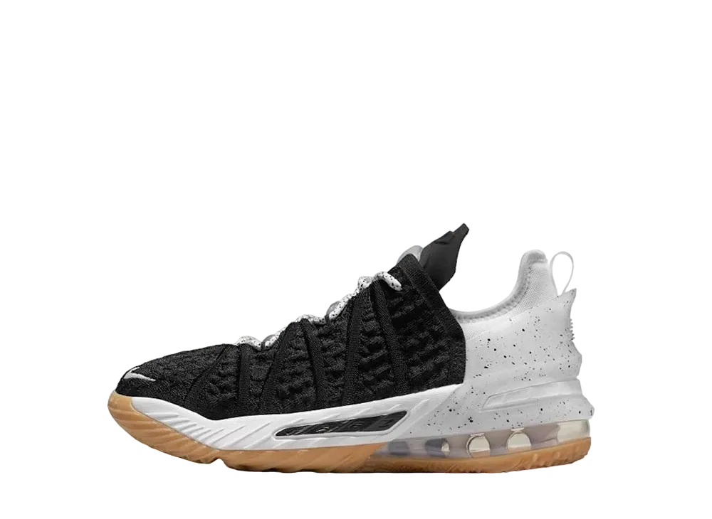 Nike GS LeBron 18 "Black/White/Gum"