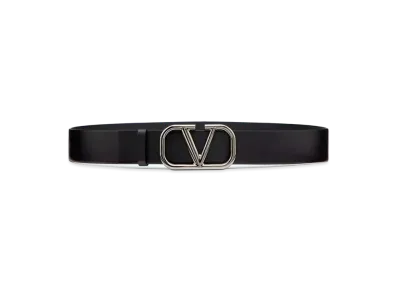 Valentino VLOGO Signature Calfskin Belt 40 MM "Black"