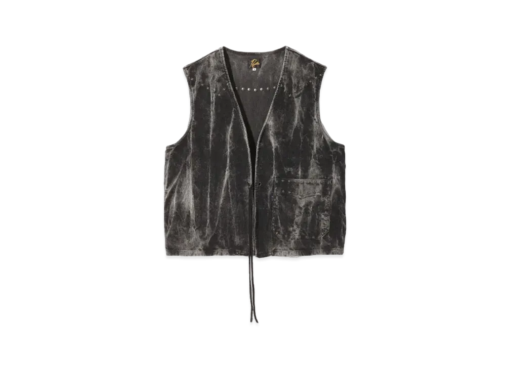 Needles 14 Corduroy String Vest "Black"