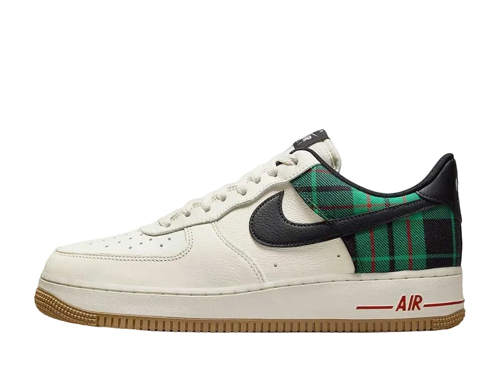 Nike Air Force 1 Low Plaid "Pale Ivory/Black/Stadium Green"